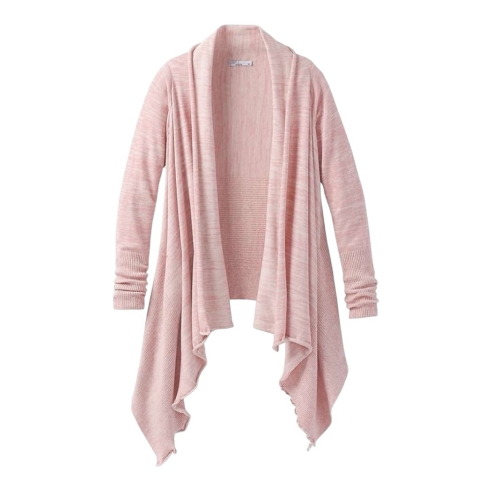 Prana Pink Bubblegum Blush Loveland Wrap Cardigan Sweater Size Smallll - Picture 3 of 11